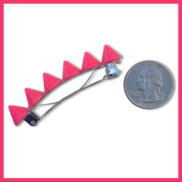 Neon Pink Spike Hair Clip - Picture 3 of 5